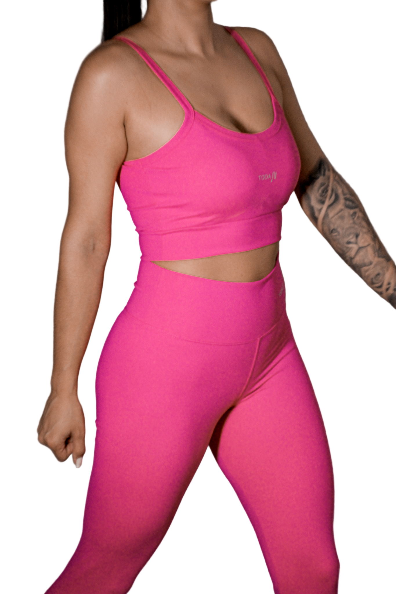 CONJUNTO ROSA - TOP SLIM + CALÇA